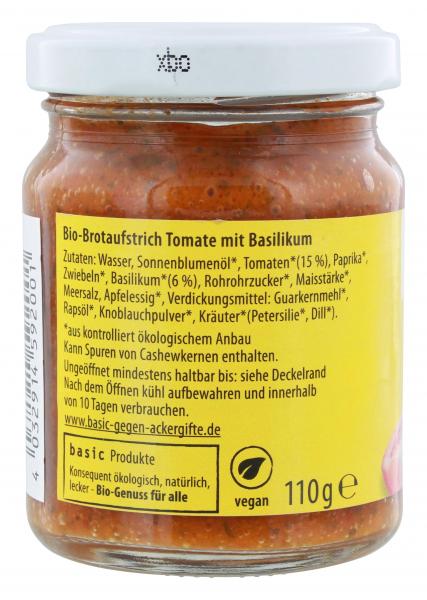 Basic Brotaufstrich Basilikum Tomate