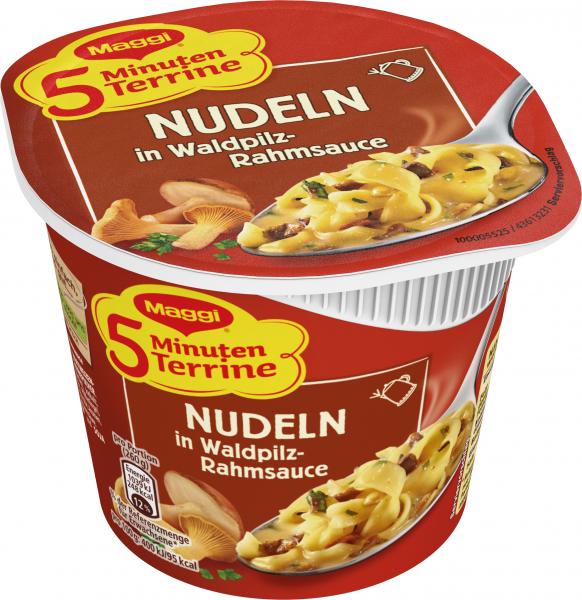 Maggi 5 Minuten Terrine Nudeln in Waldpilzrahmsauce
