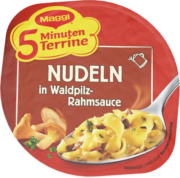 Maggi 5 Minuten Terrine Nudeln in Waldpilzrahmsauce