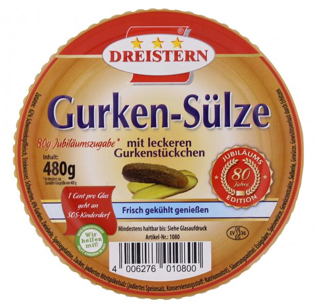 Dreistern Gurken-Sülze mit Gurkenstückchen