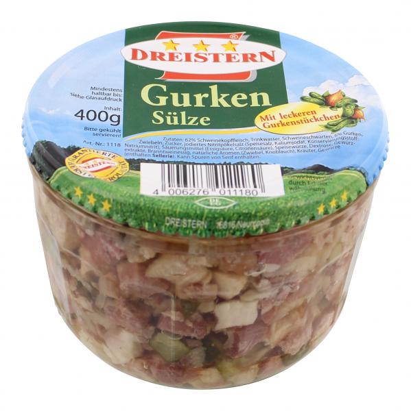Dreistern Gurken-Sülze mit Gurkenstückchen