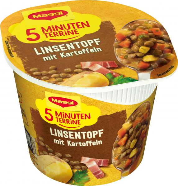 Maggi 5 Minuten Terrine Linsentopf mit Kartoffeln