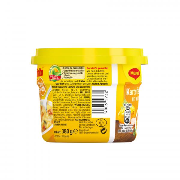 Maggi Topfinito Kartoffelsuppe mit Würstchen