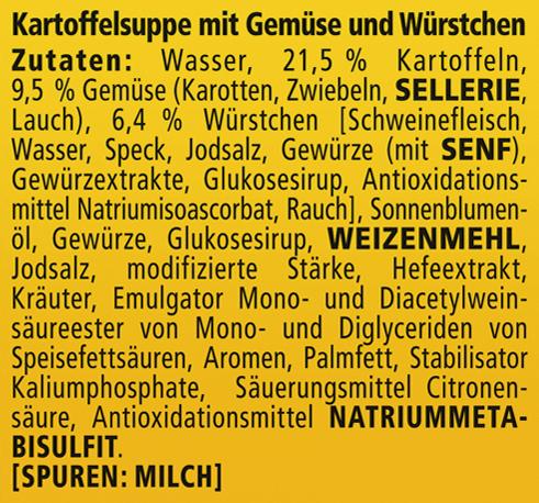 Maggi Topfinito Kartoffelsuppe mit Würstchen