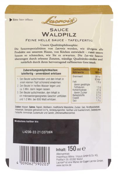 Lacroix Waldpilz Sauce