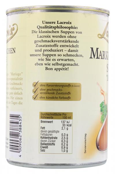 Lacroix Markklösschen-Suppe Mariage
