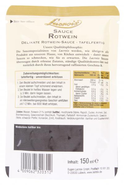 Lacroix Rotwein Sauce