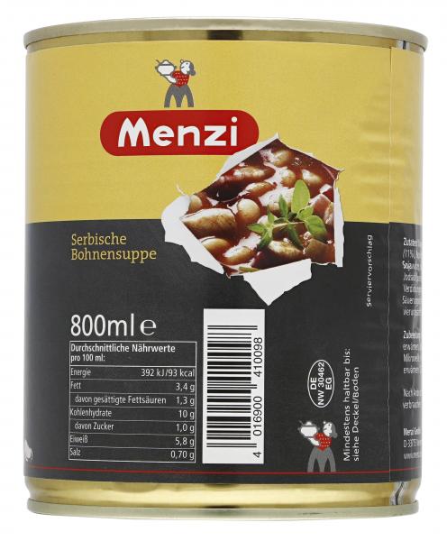 Menzi Bohnensuppe serbisch