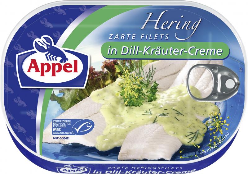Appel Heringsfilets in Dill-Kräuter-Creme