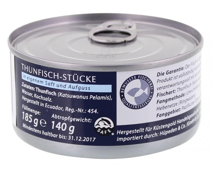 Küstengold Thunfisch-Stücke natur