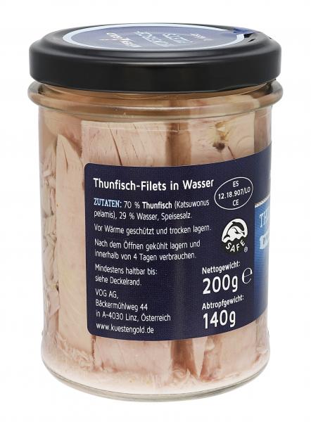 Küstengold Thunfisch-Filets in Wasser
