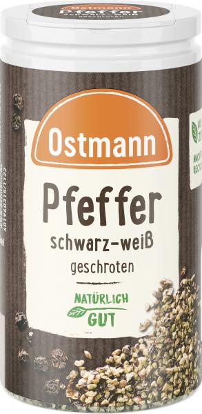 Ostmann Pfeffer schwarz-weiß geschrotet