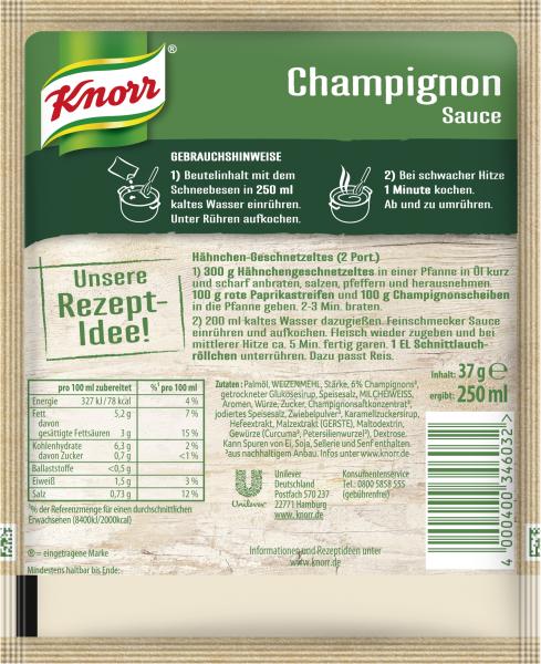 Knorr Feinschmecker Champignon Sauce