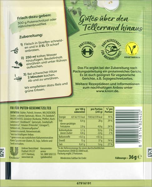 Knorr Fix Puten-Geschnetzeltes