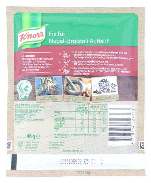 Knorr Fix Nudel-Broccoli Auflauf online kaufen bei myTime.de