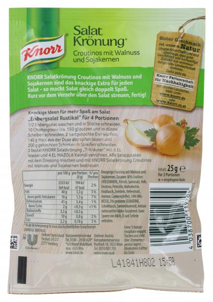 Knorr Salatkrönung Croutinos mit Walnuss und Sojakernen online kaufen