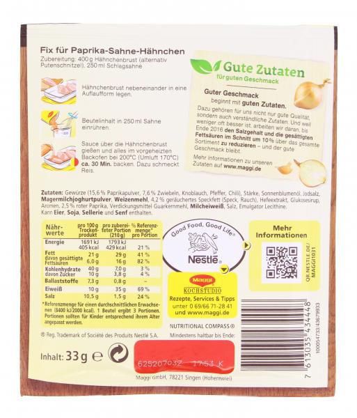 Maggi fix & frisch Paprika-Sahne Hähnchen