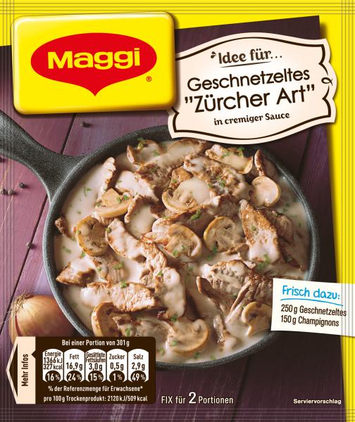 Maggi fix & frisch Geschnetzeltes Zürcher Art