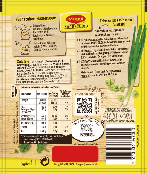 Maggi Guten Appetit Buchstaben Suppe