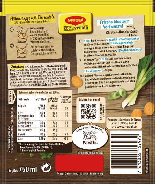 Maggi Für Genießer Hühnersuppe mit Nudeln
