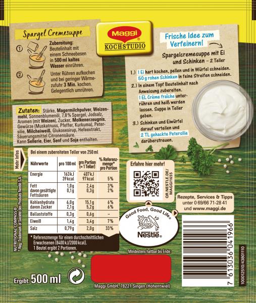 Maggi Für Genießer Spargel Cremesuppe