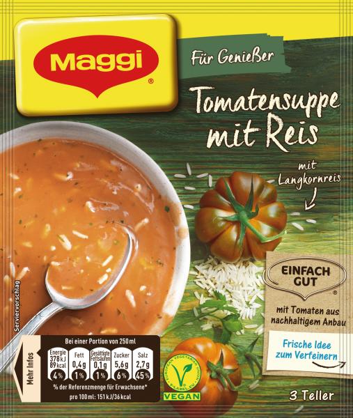 Maggi Für Genießer Tomatensuppe mit Reis
