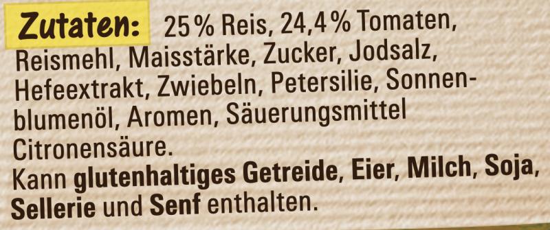 Maggi Für Genießer Tomatensuppe mit Reis