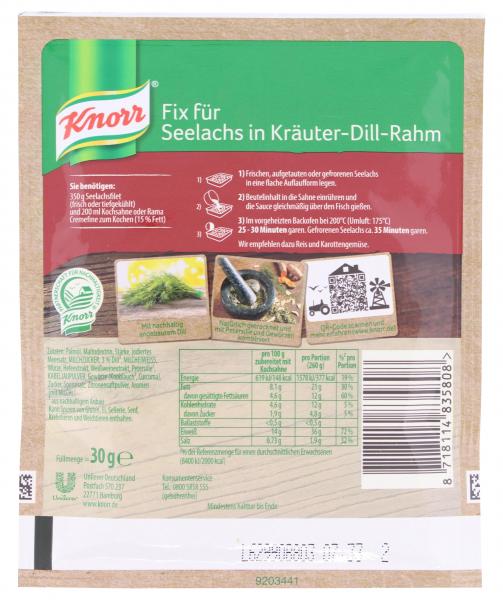 Knorr Fix Seelachs in KräuterDillRahm online kaufen bei myTime.de