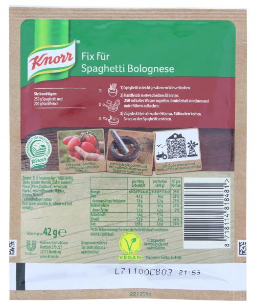 Knorr Fix Spaghetti Bolognese