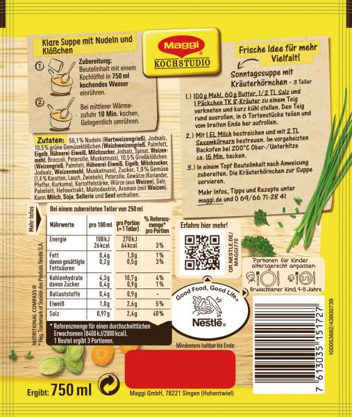 Maggi Guten Appetit, Sonntagssuppe