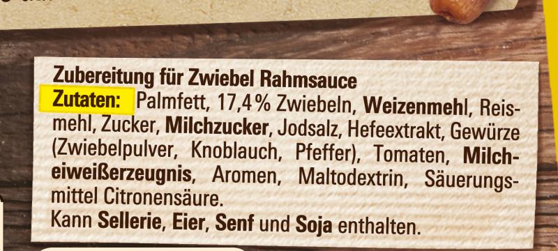 Maggi Für Genießer Zwiebel Rahmsauce