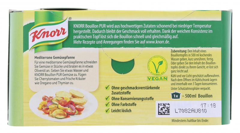 Knorr Bouillon Pur Gemüse online kaufen bei myTime.de