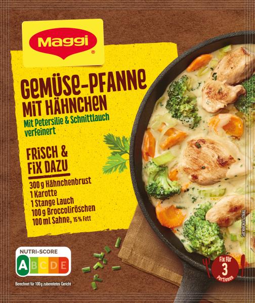 Maggi Idee für Gemüsepfanne mit Hähnchen