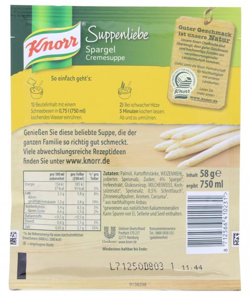 Knorr Suppenliebe Spargel Cremesuppe