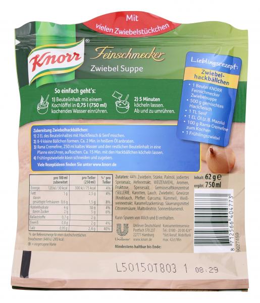 Knorr Feinschmecker Zwiebel Suppe