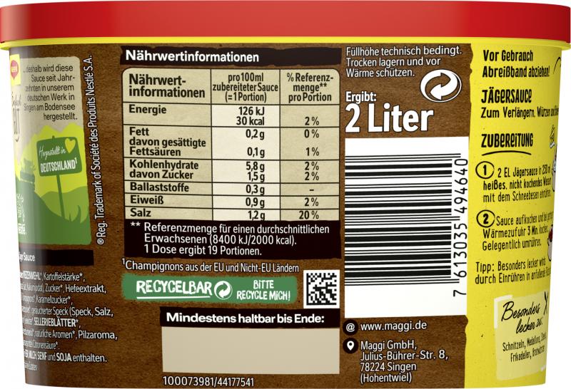 Maggi Delikatess Jägersauce