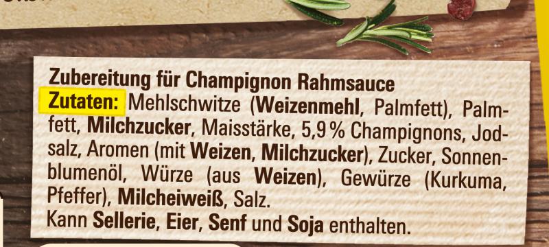 Maggi Für Genießer Champignon Rahmsauce