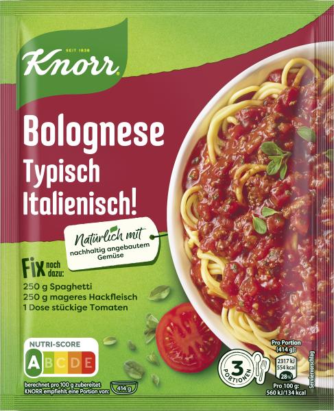 Knorr Fix Bolognese typisch italienisch