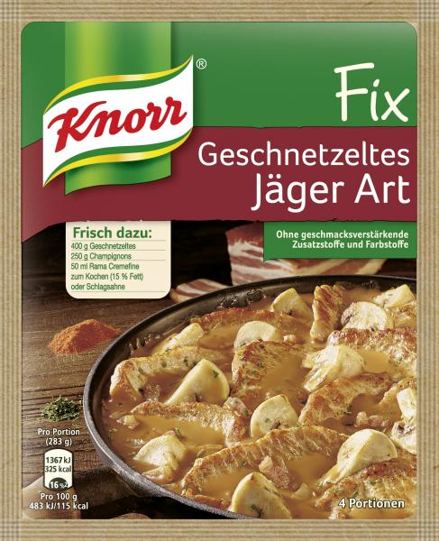 Knorr Fix Geschnetzeltes Jäger Art