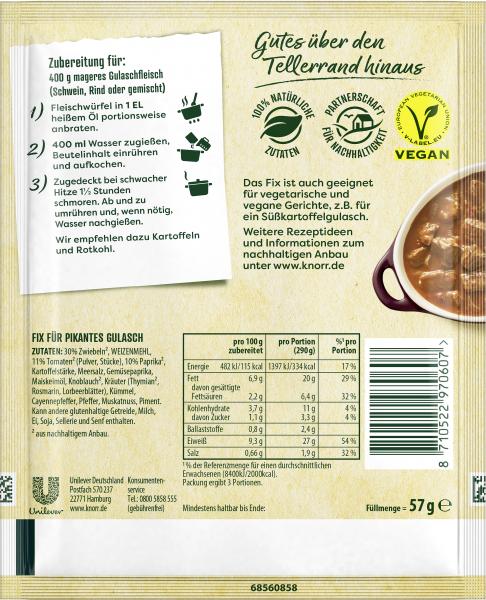 Knorr Fix Pikantes Gulasch