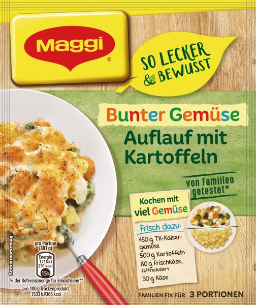 Maggi So lecker & bewusst Bunter Gemüse Auflauf mit Kartoffeln