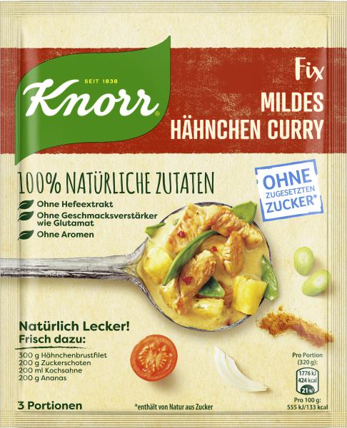 Knorr Fix Mildes Hähnchen Curry