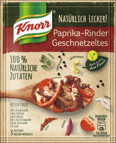 Knorr Natürlich Lecker! Paprika-Rinder-Geschnetzeltes