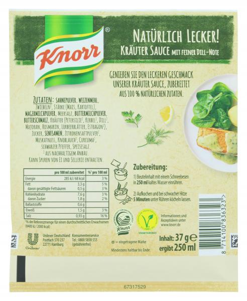 Knorr Natürlich Lecker! Kräuter Sauce
