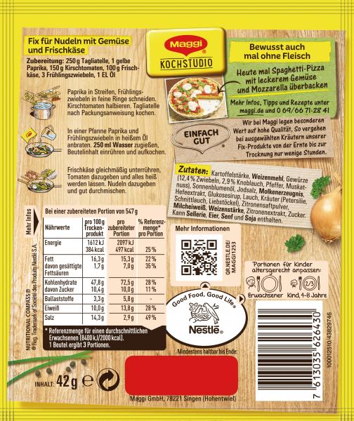 Maggi So lecker & bewusst Bunte Gemüse Tagliatelle