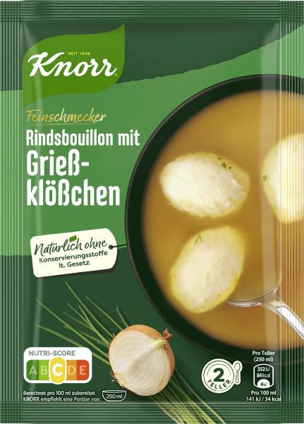 Knorr Feinschmecker Rindsbouillon mit Grießklößchen