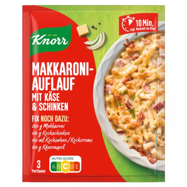 Knorr Fix Makkaroni Auflauf mit Käse & Schinken