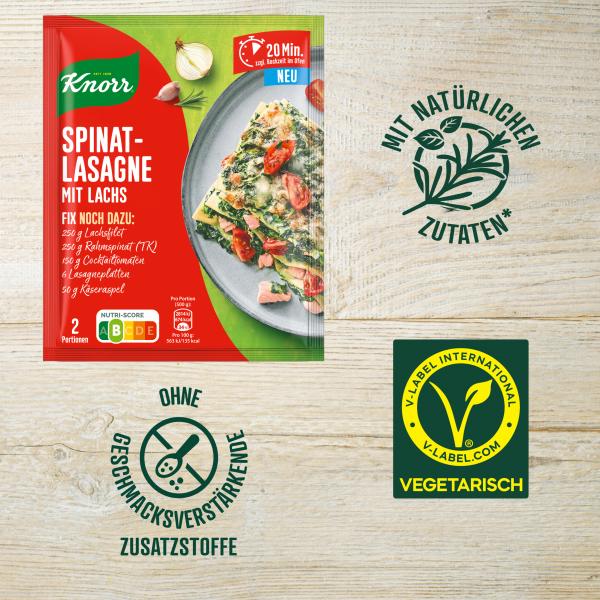 Knorr Fix Spinat Lachs Lasagne