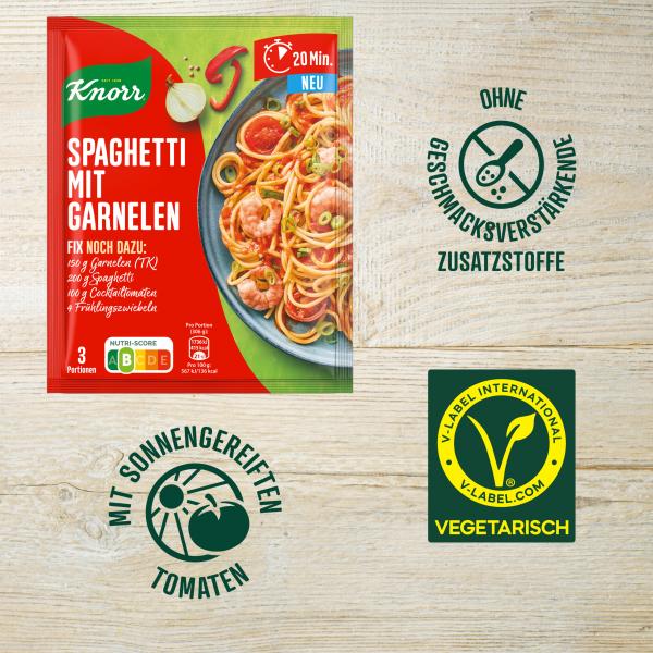 Knorr Fix Spaghetti mit Scampi und Garnelen