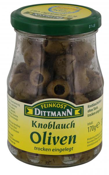 Feinkost Dittmann Knoblauch-Oliven trocken eingelegt